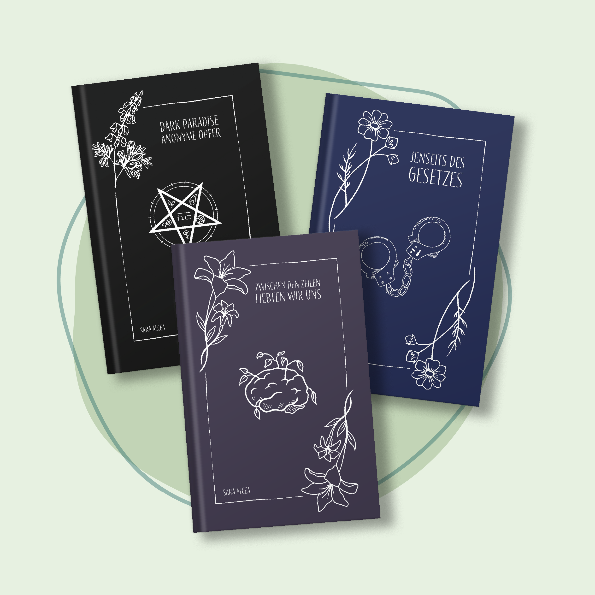 Mockups von meinen Büchern